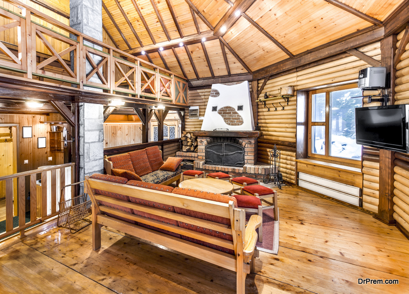 peaceful log cabin