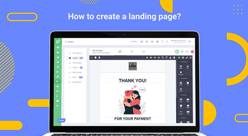 create a landing page